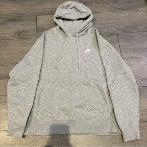Nike Men's Gray Fleece Hoodie Pullover Size L